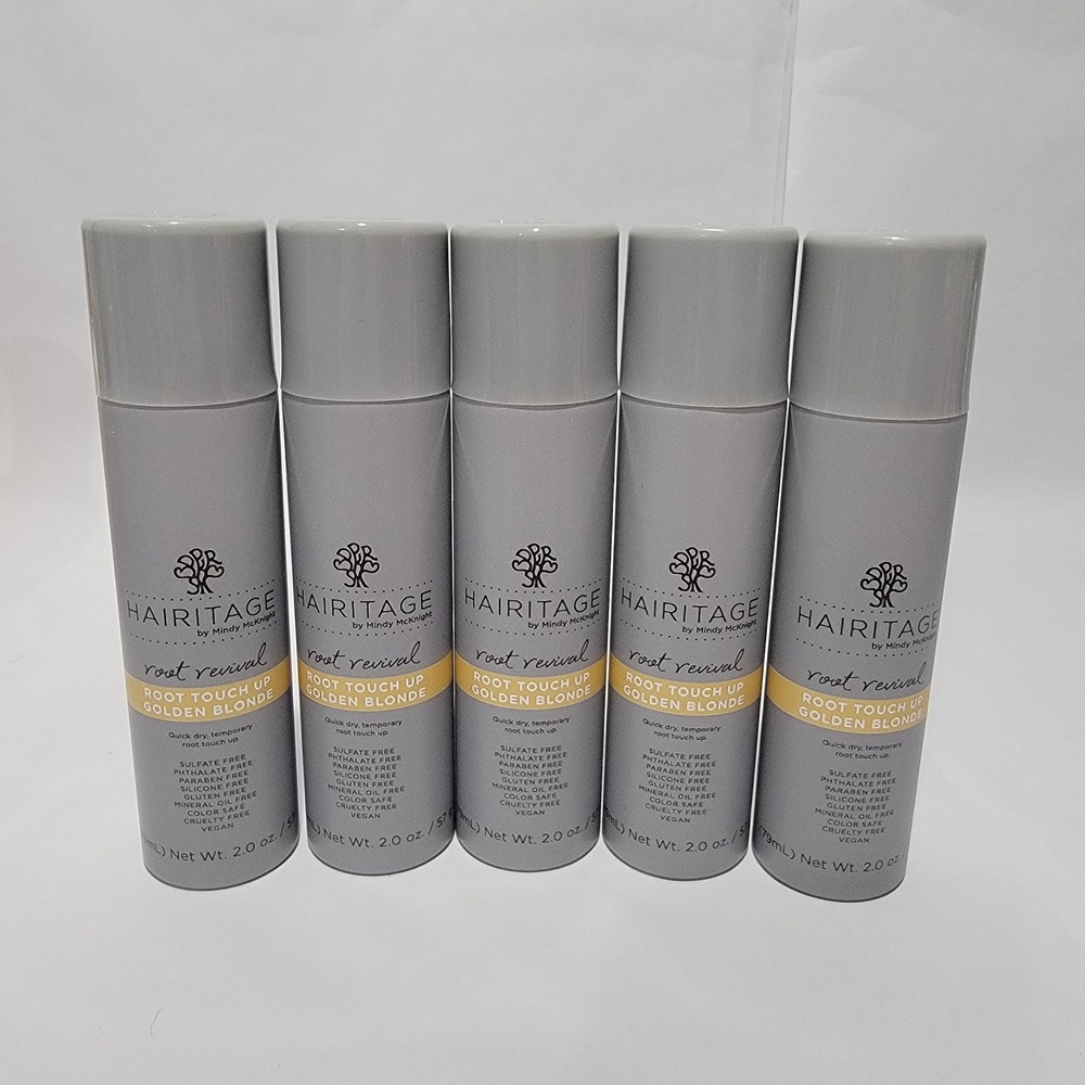 Hairitage Root Revival Root Touch Up Spray Golden Blonde 5-Pack Mindy McKnight